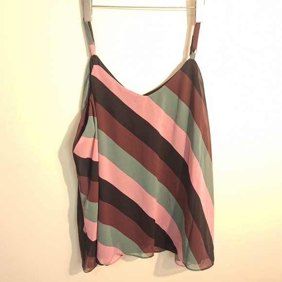 Torrid Sophie Swing Cami  Color:Erin stripe sassafras Size 4X - Picture 7 of 10